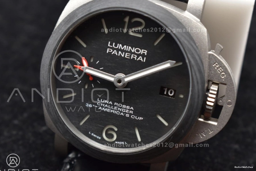 1:1 Dial UrbanStyle PAM1096 Super Best Luminor Titanium W Clone VSF P.9011 on Strap 986 GMT Edition 42mm Black Black Leather 0514